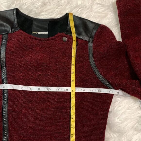 PLENTY by TRACY REESE Assymetricsl double zip pull Moto inspired jacket - Picture 10 of 10